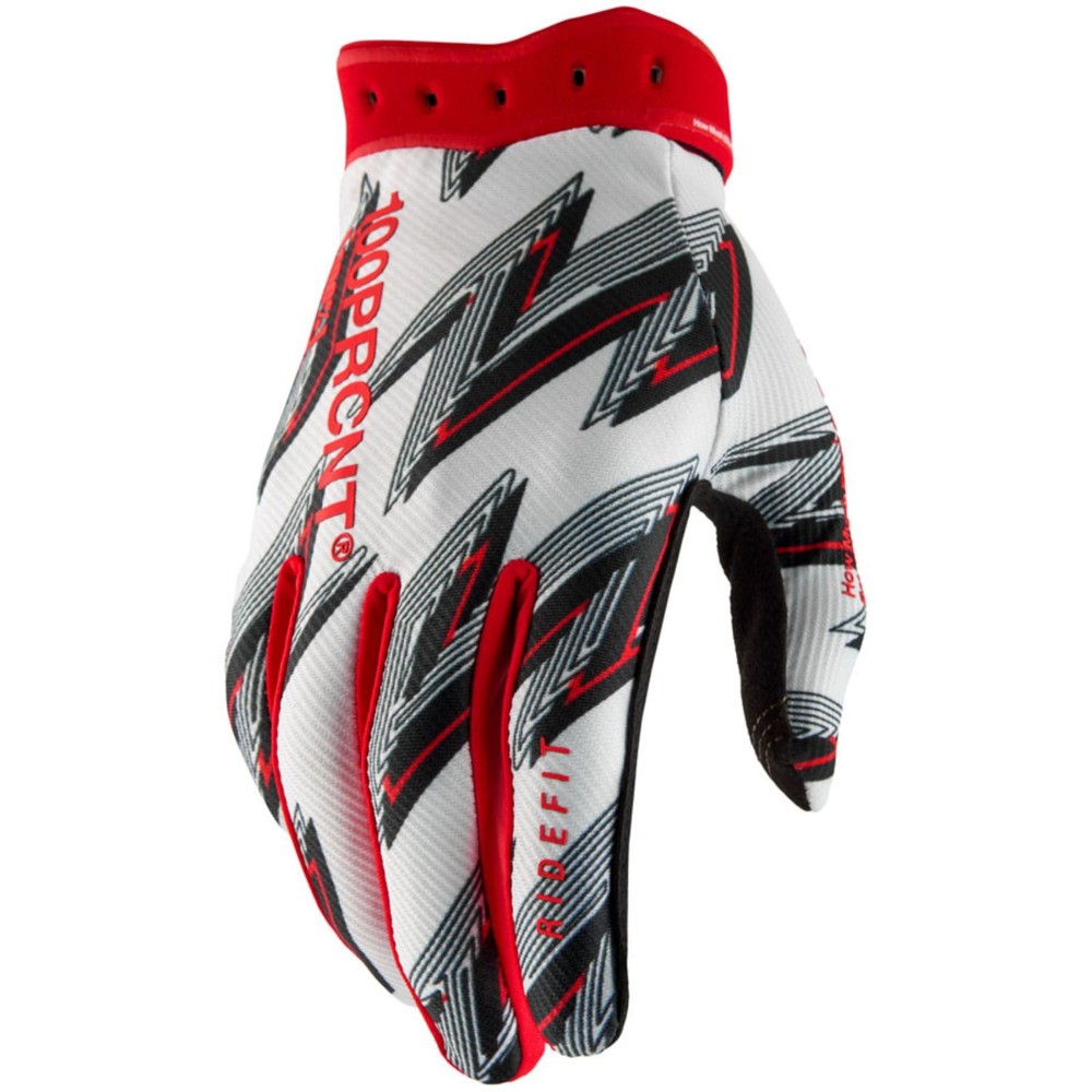 100% Ridefit 2 Gloves - Red - Medium 10046-00012