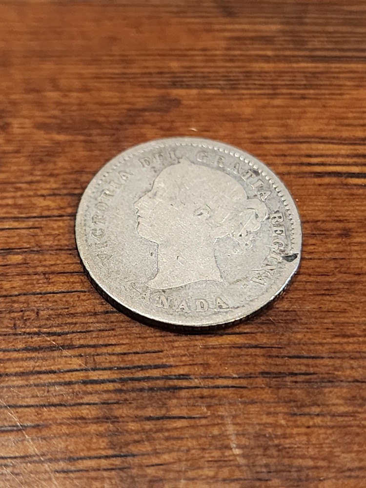 1874H Canada 10 Cents Silver Coin