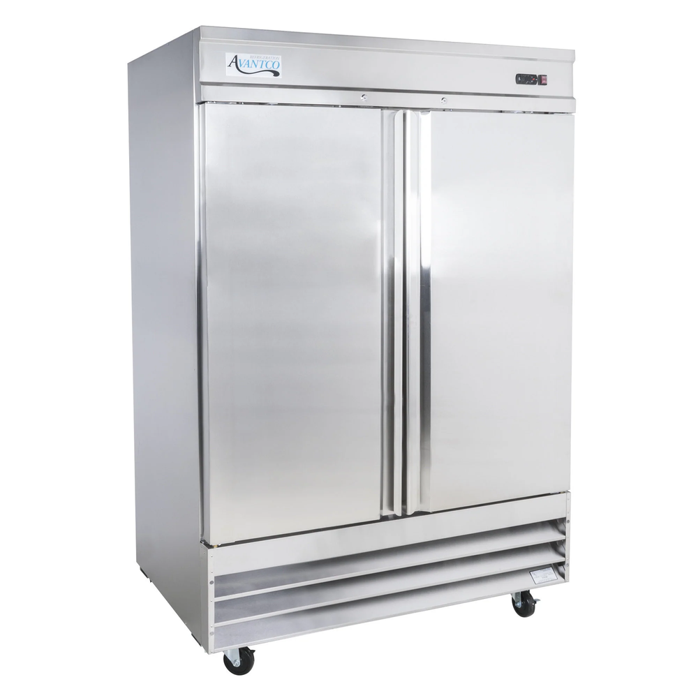 54" Stainless Steel Solid Door Reach-In Refrigerator