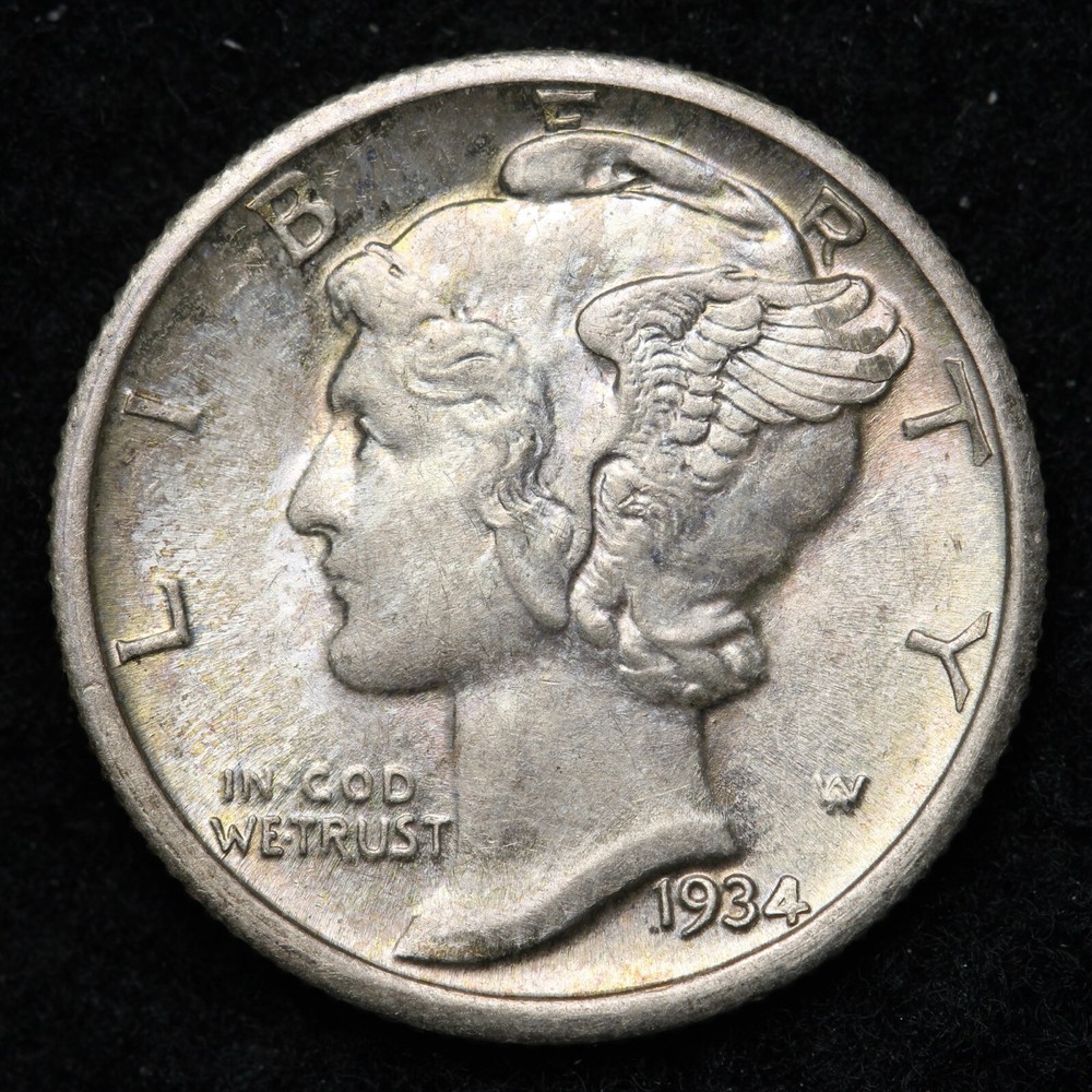 1934 Mercury Silver Dime CHOICE BU *UNCIRCULATED* MS FB E165 YNM