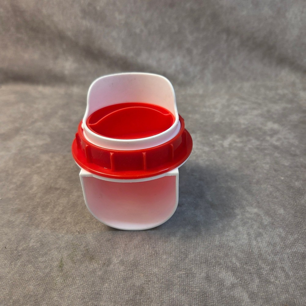 Laundry Detergent Bottle Replacement Spouts and Ring Red White Plastic 2PC Set