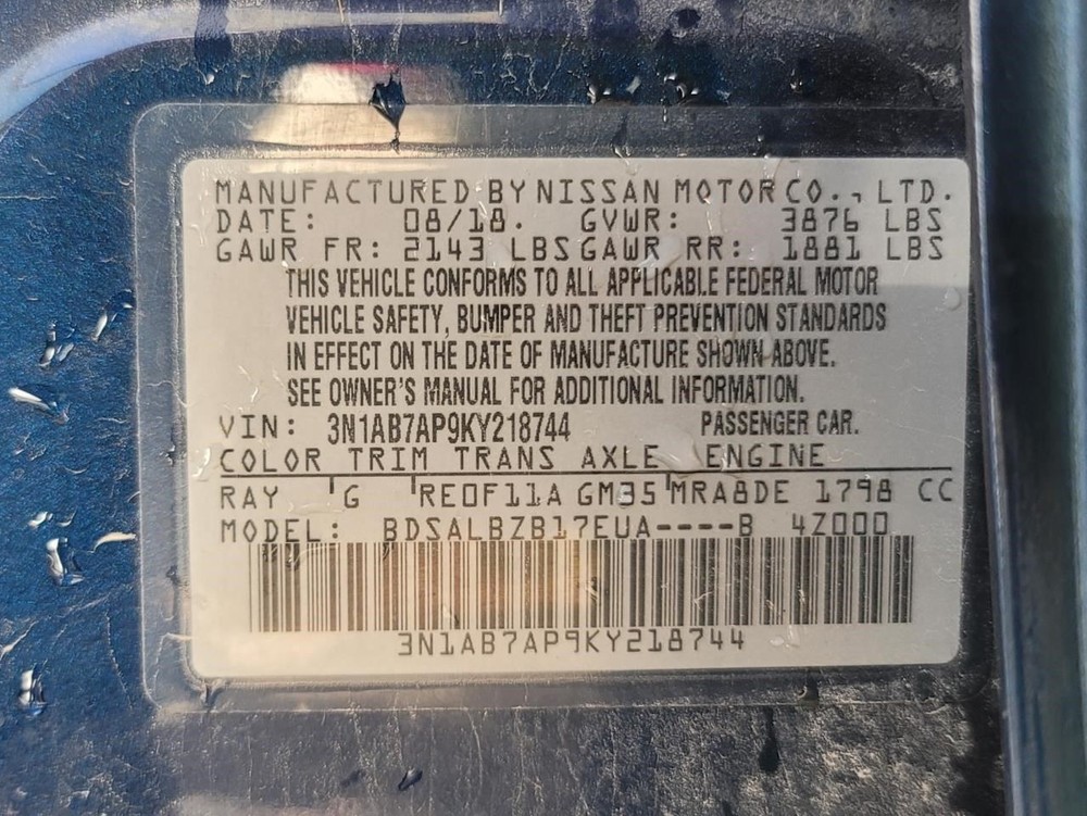 SENTRA 2019 Jack 2349785