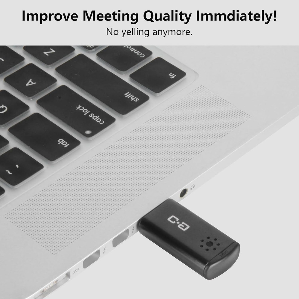 USB Microphone for Laptop Desktop High Sensitivity Clear Call Plug Play Cordless