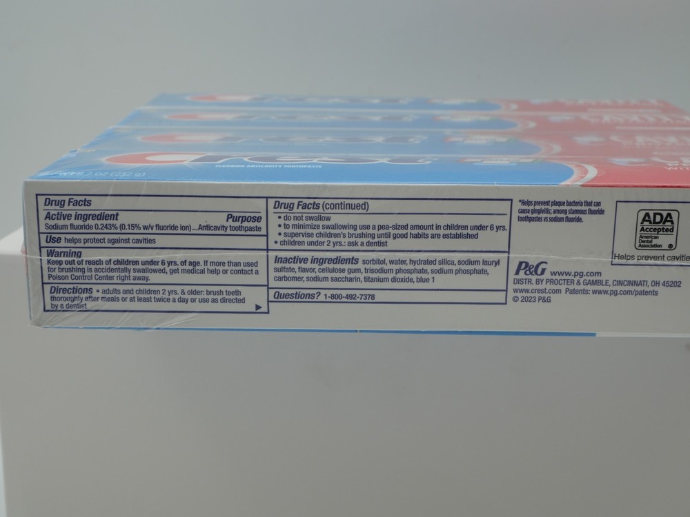 Crest Cavity Protection Toothpaste Regular Paste 8.2 oz – Pack of 4