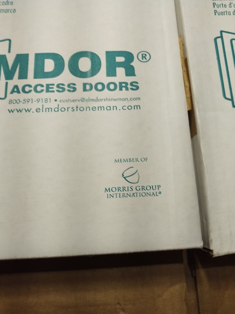 6"x6" Elmdor Wall and Ceiling Access Panel Hinged Paintable Steel White (2 panel