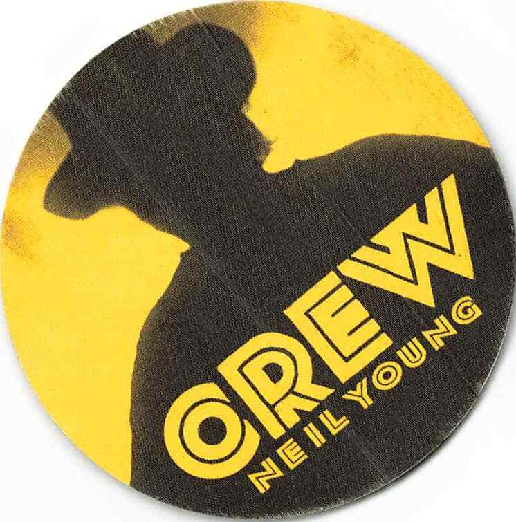 Neil Young Backstage Pass Yellow Crew Cloth Variant