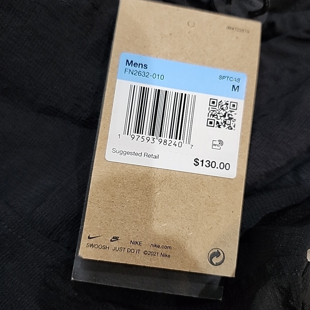 Medium Nike Sportswear Tech Pack Hooded Woven Black Jacket FN2632-010 Pullover