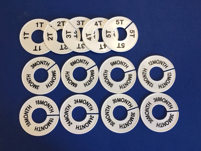 CLOTHING SIZE DIVIDERS INFANT-KIDS 1 EACH