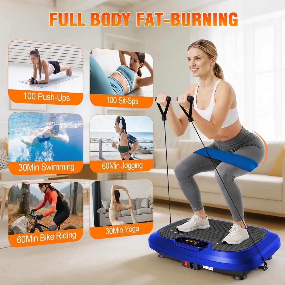 Vibration Plate Exercise Machine Whole Body Workout Vibrate Platform Bluetooth