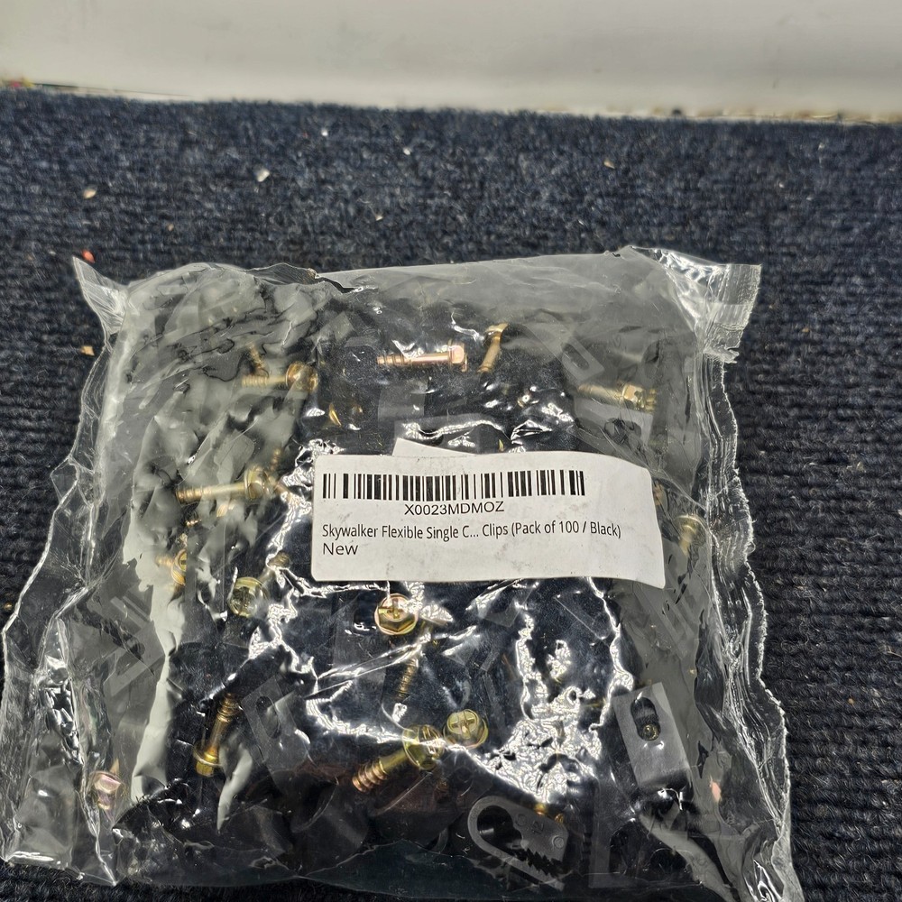 (QTY 200) Skywalker Flexible Single Cable Screw Clips