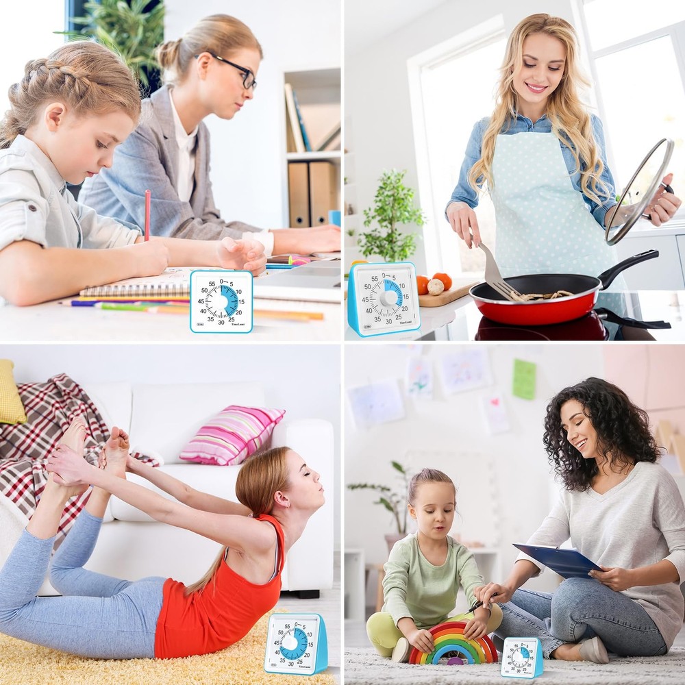60-Minute Visual Timer for Kids, Time Management Tool Study Classroom Timer, ...