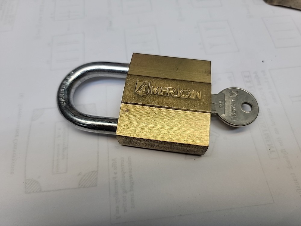 Master Lock Combination Padlock and American key lock.