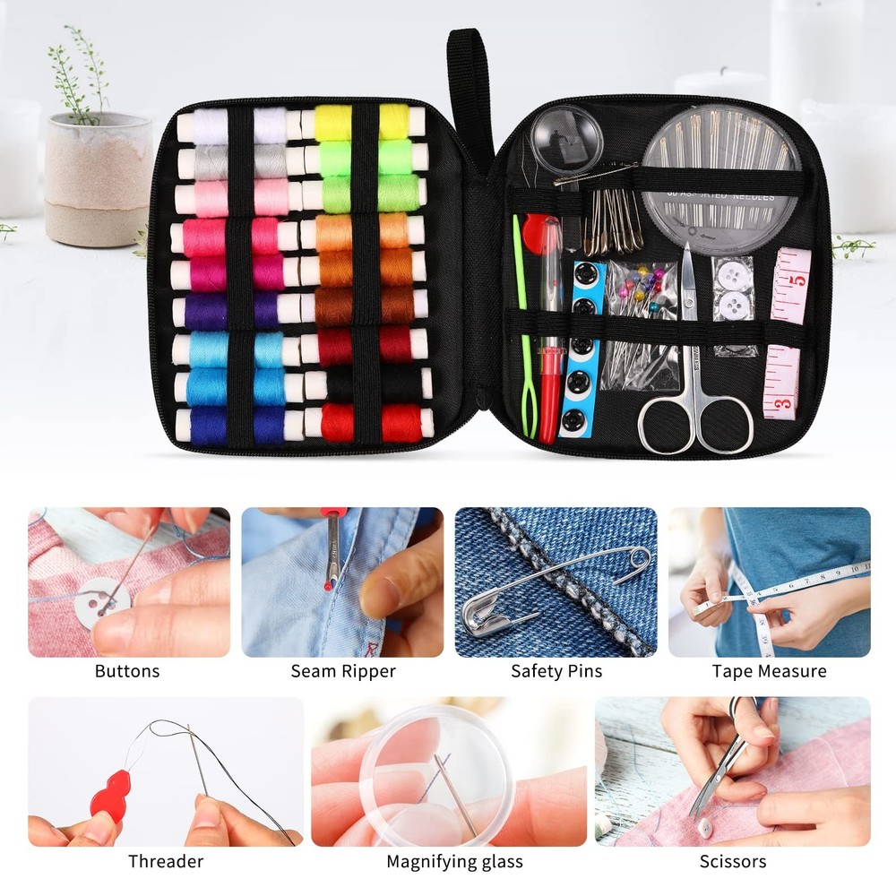 Sewing Kit Basic,Marcoon Needle and Thread with 1-18 Colors