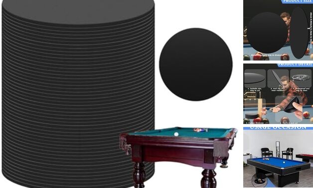 50 Pcs Billiard Pool Table Leg Shims, 3" Diameter Rubber Pool Table Leveling