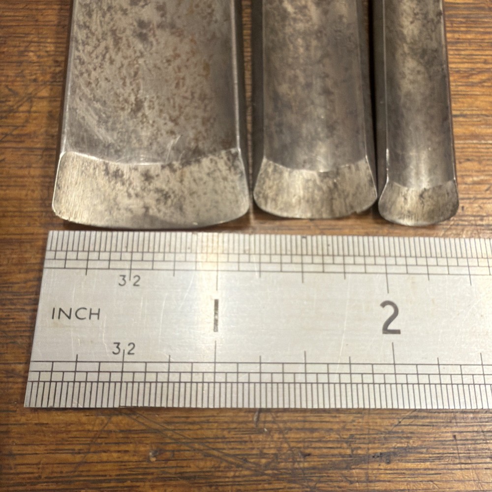 Vintage Paring Gouges Job Lot - X9 Marples / Ward Etc