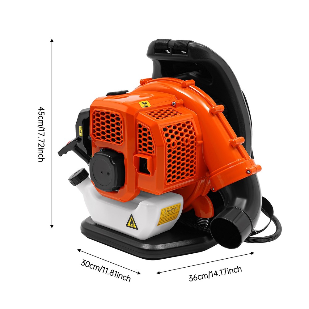 Backpack Leaf Blower 2-Stroke Backpack Lawn Grass Blower Adjustable Air Volume