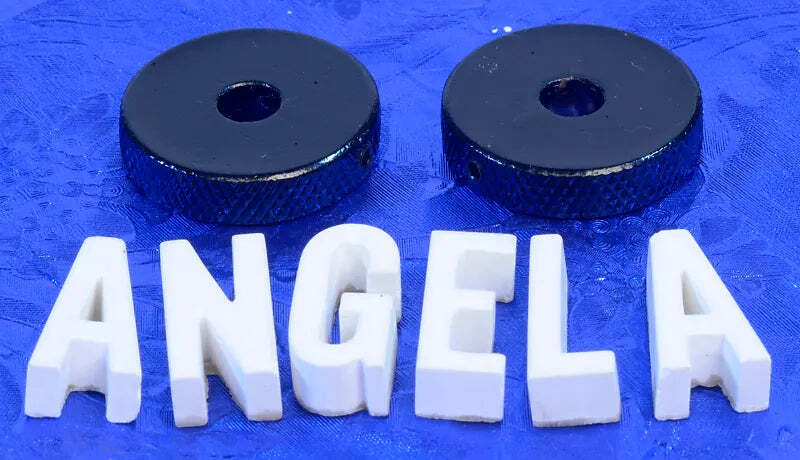 Metric Sized Black Preset Roller Knobs For Import Jaguar + Jazzmaster X2, #GRK