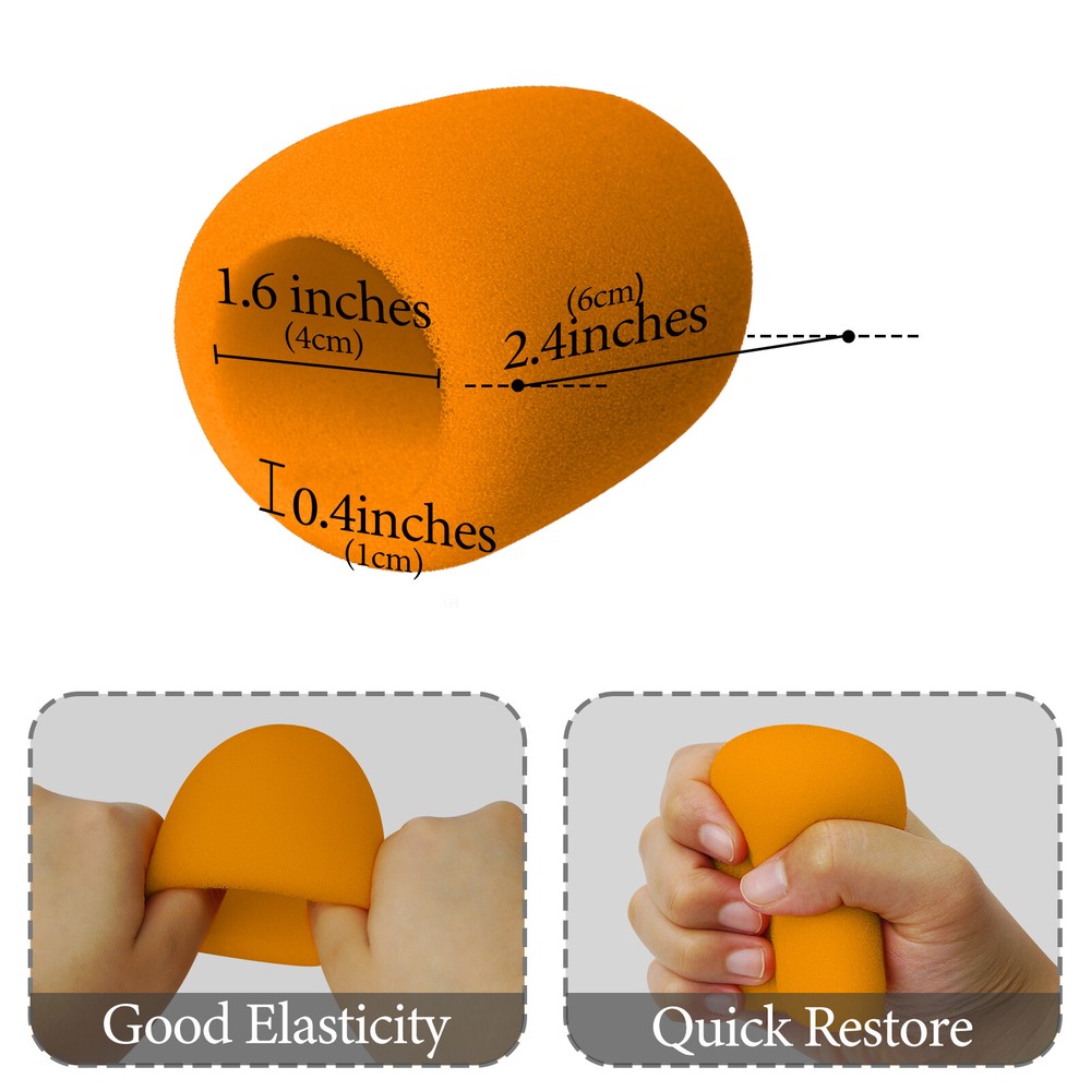 Geekria Foam Windscreen for 1.6'' Diameter Microphones (2 Pack)