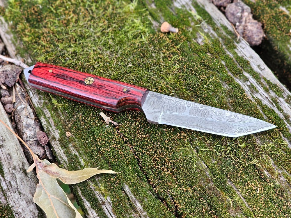 Tanto knife with leather case, edc Knife