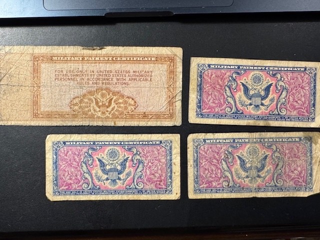 US Military Pay Certificates 1941