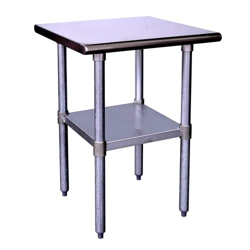 Kratos Stainless Steel Kitchen Prep Table 24"x24" with Undershelf, NSF Worktable