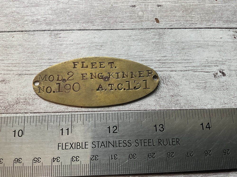 ORIGINAL PRE WWII FLEET MODEL 2 KINNER ENGINE AIRCRAFT DATA SPEC NAME PLATE