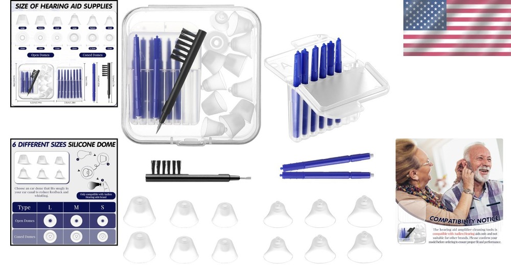 Wovnet Hearing Amplifier Accessories Kit Compatible Audien Hearing Amplifier 8