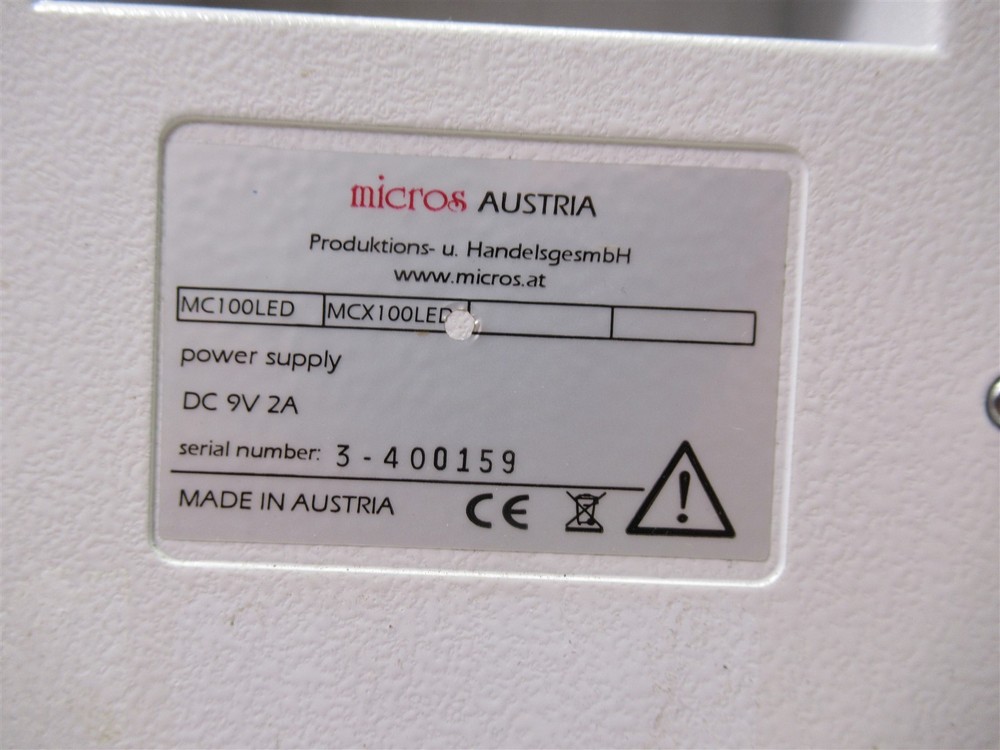 Micros MC100LED Laboratory Microscope Base Unit with Mechanical Stage XY Axis