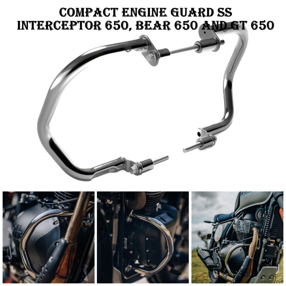Royal Enfield Bear 650 Interceptor GT 650 Compact Engine Guard Silver 1990503