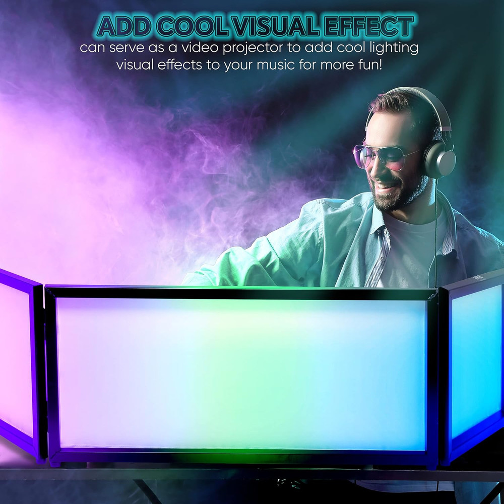 DJ Booth Foldable Cover Screen - Portable 5.6 Ft Tabletop Event Facade Front Boa