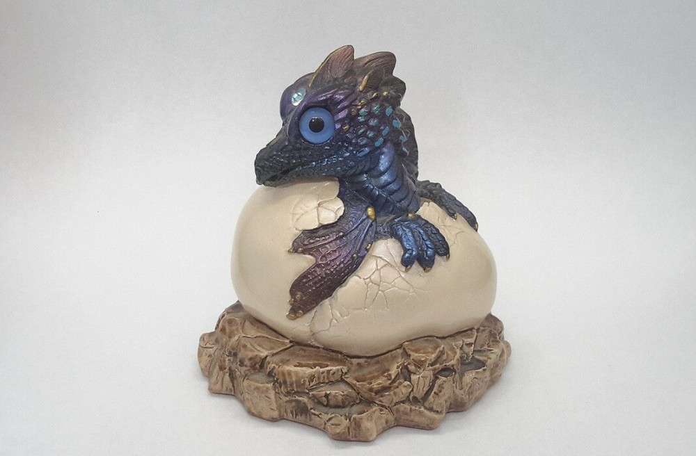 Hatching Dragon Figurine Windstone Editions Peacock