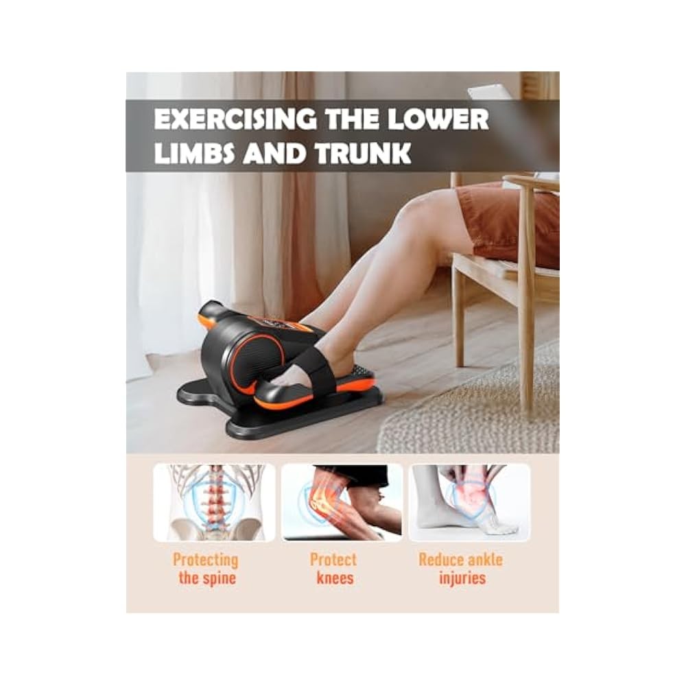 Compact Seated Elliptical for Seniors, 13 Speeds, Remote