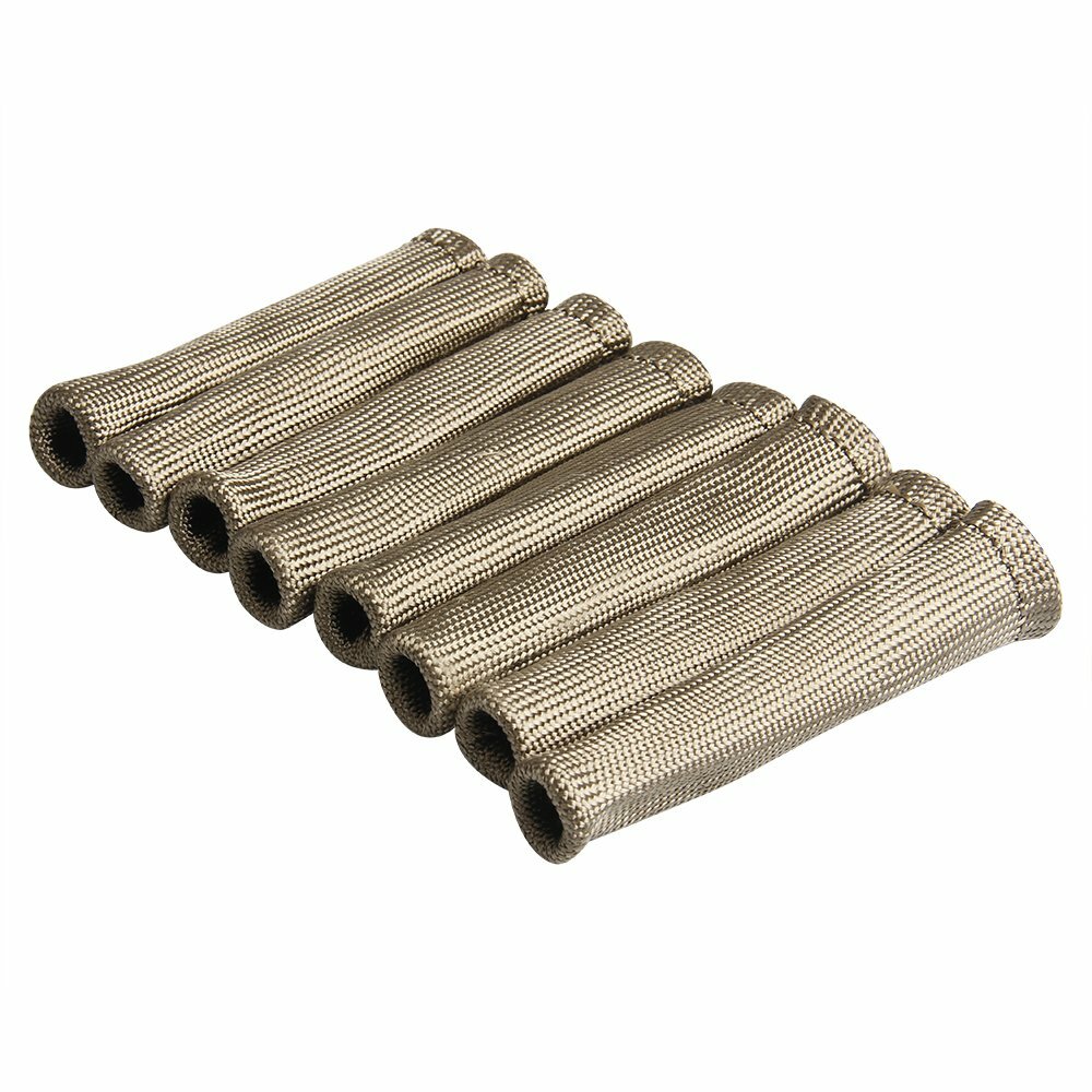 2500° Spark Plug Wire Boots Heat Shield Protector Sleeve SBC BBC 350 Titanium