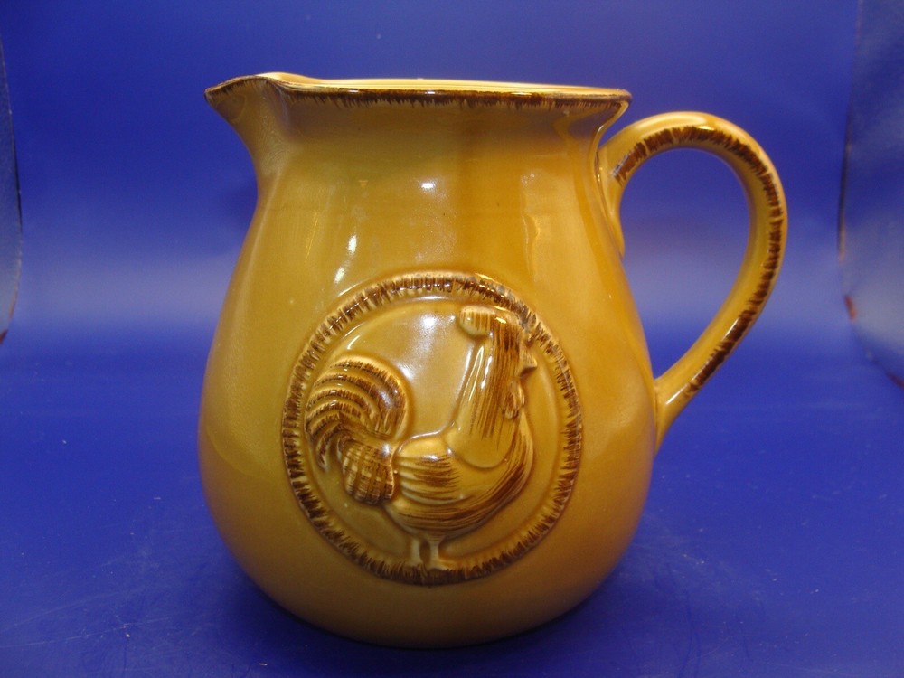 Ceramic Rooster Pitcher ~ Pottery ~  5” Wide ~ 5” High ~