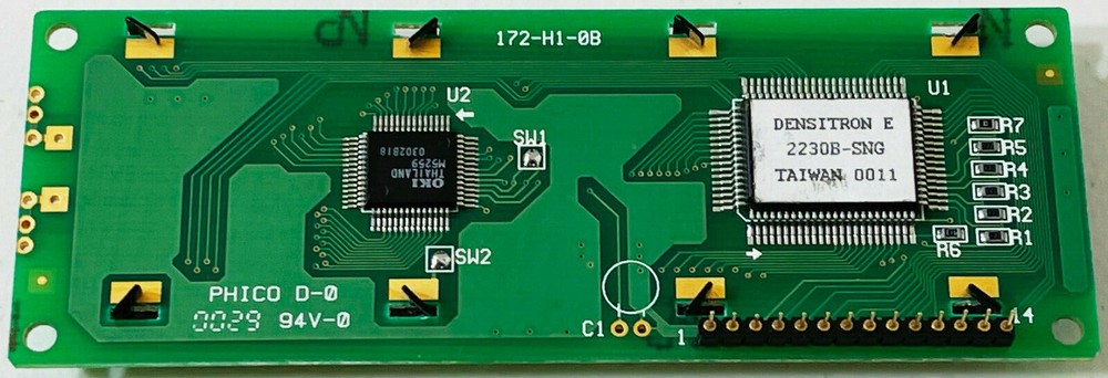 Densitron LC2230B LCD Display Panel Transflective LED Backlit Alphanumeric 2x16