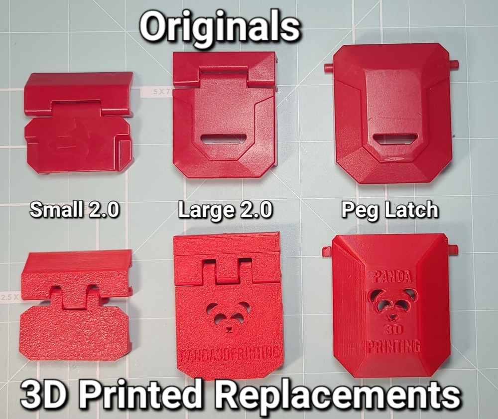 Husky Tool Box Latch_Replacement_3D printed_Large 2.0_Stronger design