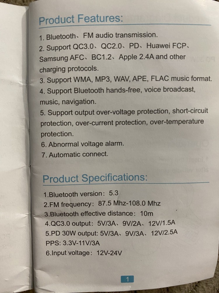 FM Transmitter for Car Bluetooth 5.3 [All-Metal] PD 30W & QC3.0 18W Fast Car 5pk