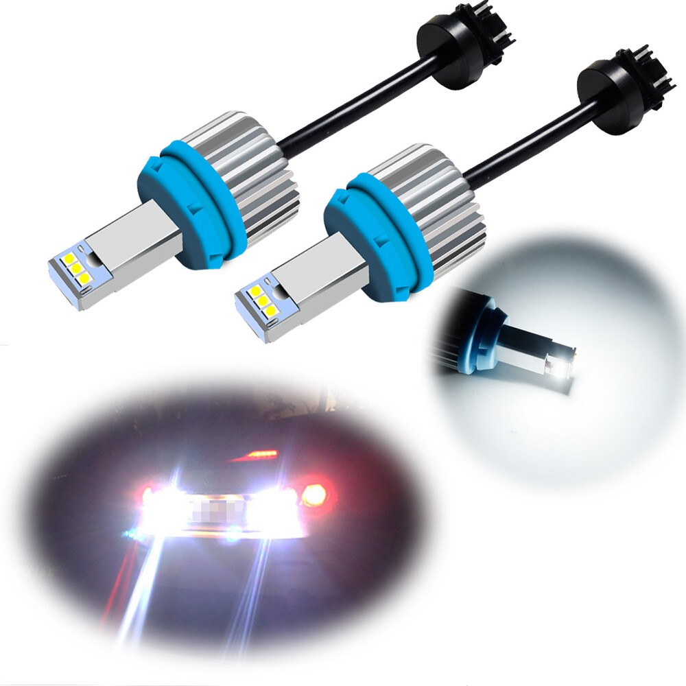 White CSP LED 3156 3157 Backup Reverse Light Bulbs For 1999-2013 Chevy Silverado