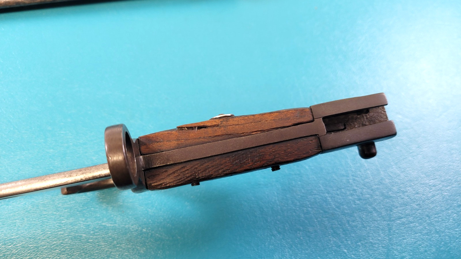 WWII Japanese Arisaka Training Bayonet Knife + Sheath + Metal Tag Brace TR446