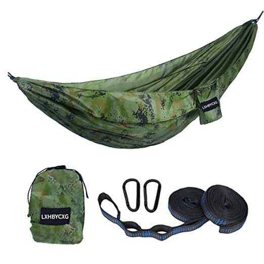 Camping Hammock Double & Single Portable Hammocks Ultralight Medium Camouflage