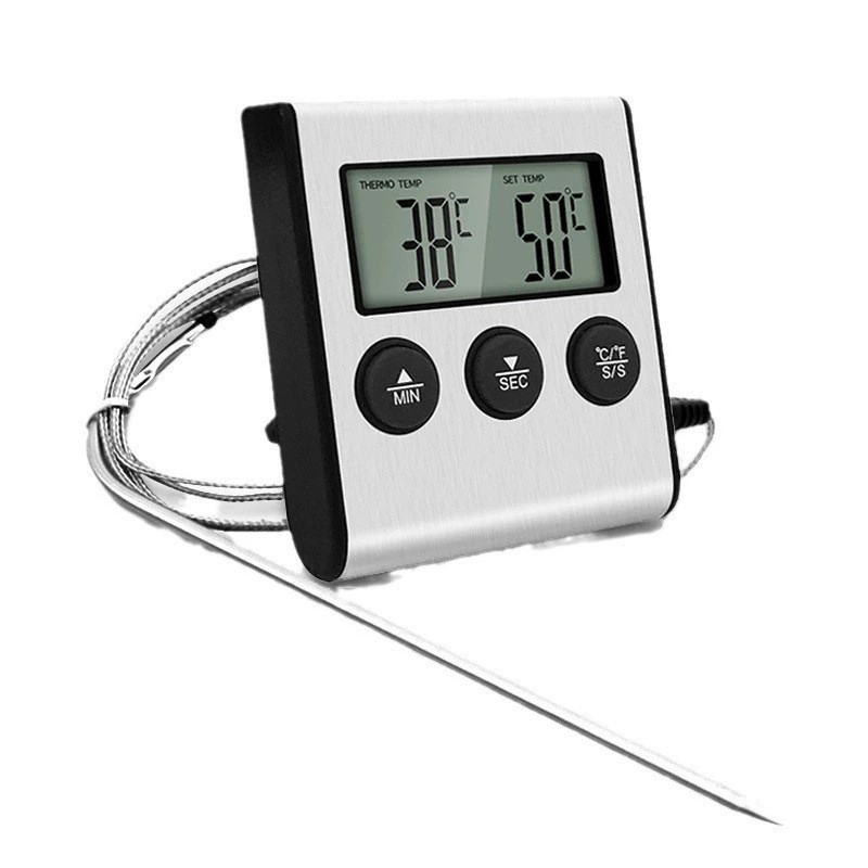 Remote Kitchen Digital Cooking Thermometer Probe Meat Food Temperature w/Timer