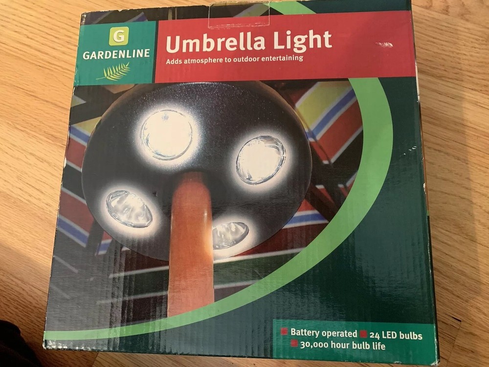 Patio Umbrella Light Led Battery 24 Bulbs