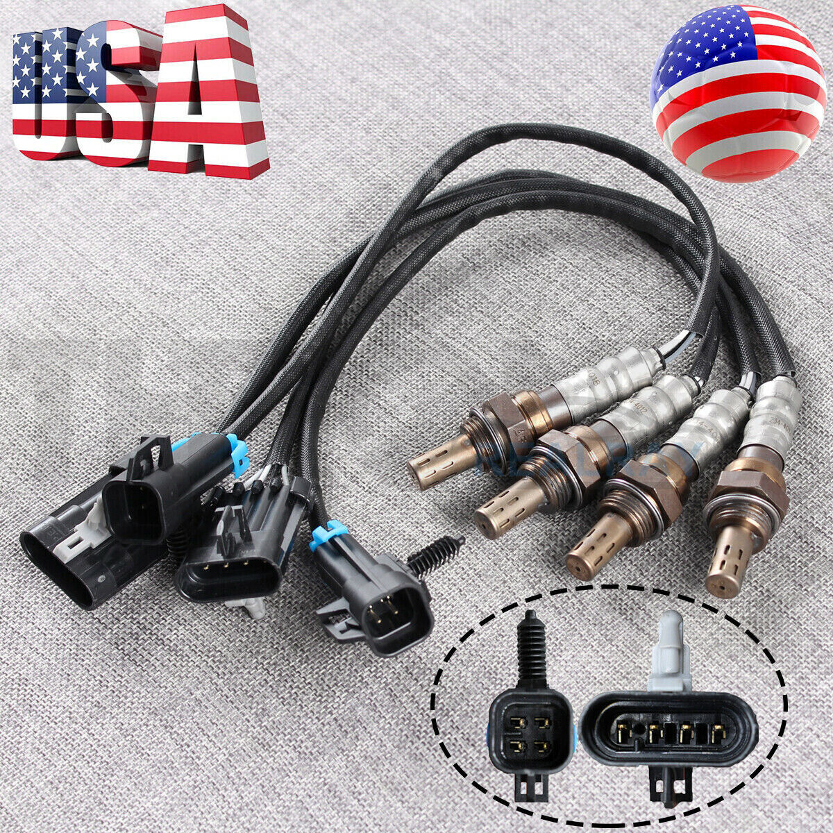 4X Oxygen O2 Sensor For 1996-2002 Chevrolet GMC Silverado 1500 234-4012 234-4018