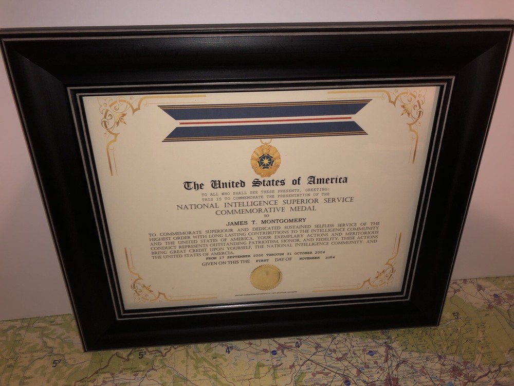 NATIONAL INTELLIGENCE SUPERIOR SERVICE COMMEMORATIVE CERTIFICATE Type-1