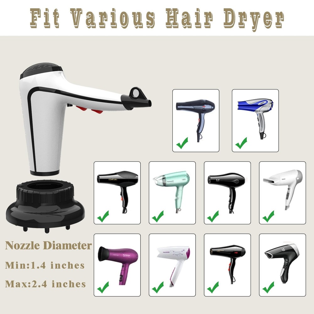 Diffuser Attachment for Hair Dryer,Hair Dryer Diffuser, Hair Diffuser Adaptab...