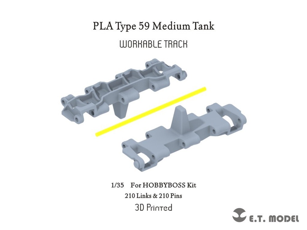 1/35 ETmodel P35-064 PLA Type 59 Medium Tank Workable Track(3D Printed)