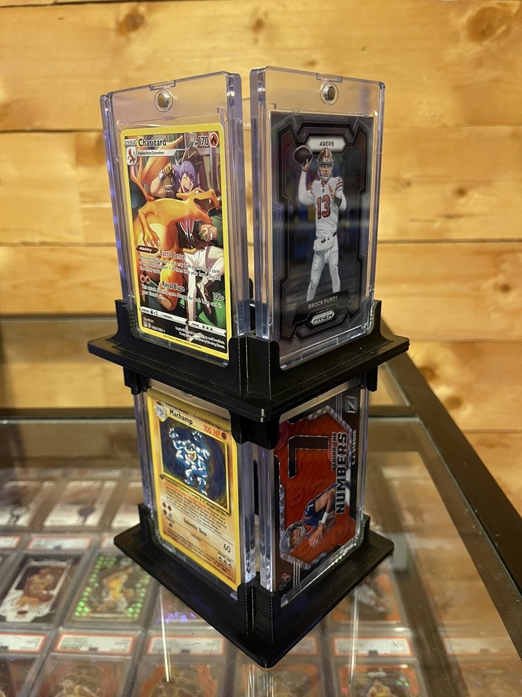 One Touch Card Stand 2 Pack With One Touch Cases / Trading Card Display 4 Way