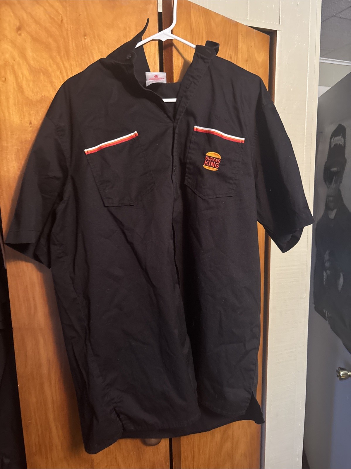Burger King Manager Button Down & Black Unisex Extra Large Shirt