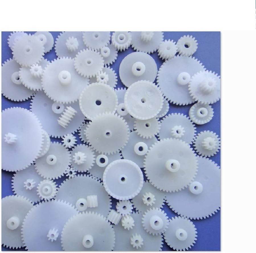 58PCS Small Gear Set: Module 0.5 for DIY Models & Robotics - Plastic Gears