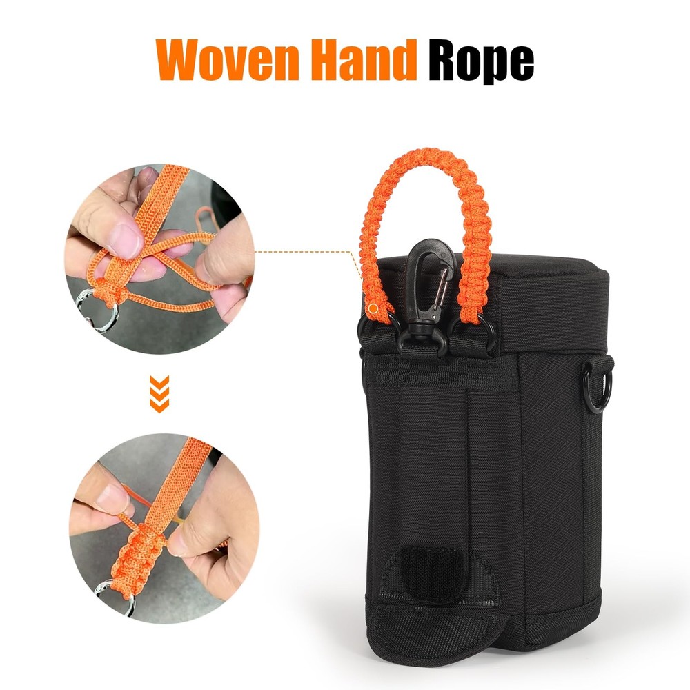 Camera Lens Case, Hard Case Shockproof DSLR Camera Lens Pouch with Shoulder S...